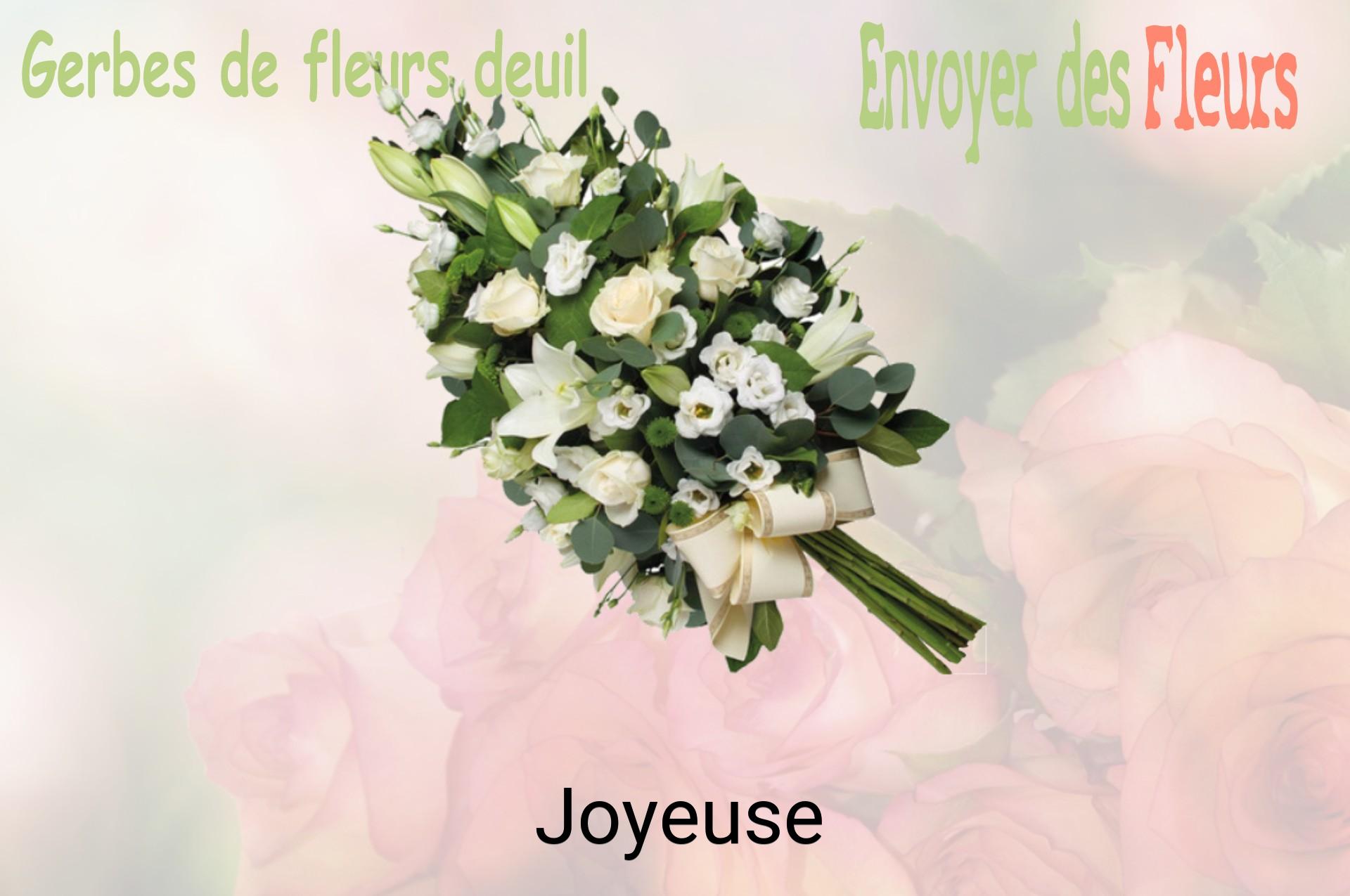 Gerbe de fleurs de deuil livrée à Joyeuse
